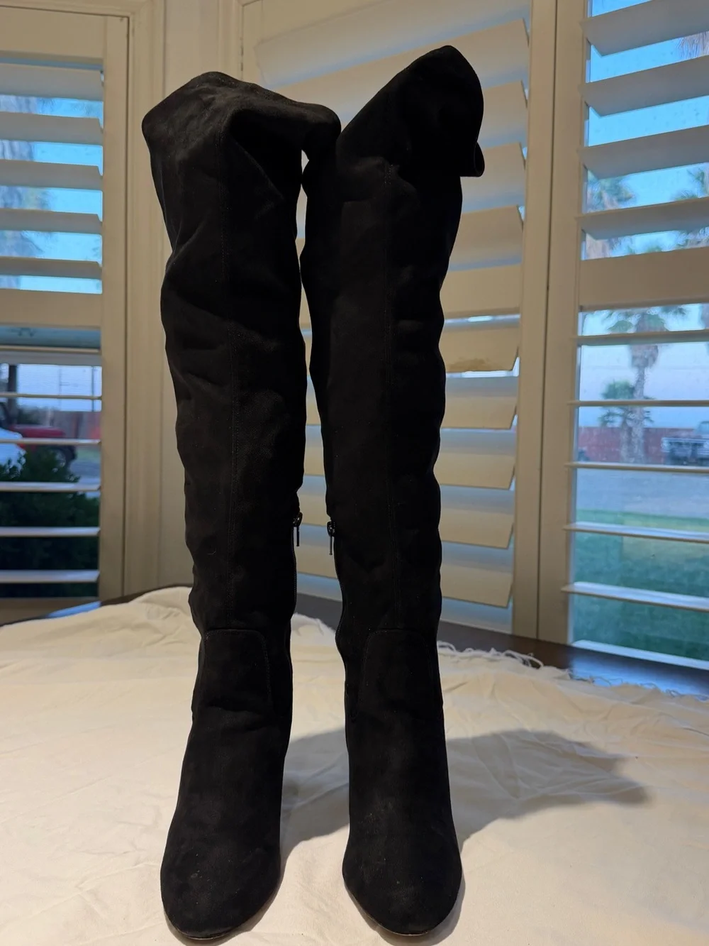 Madden Girl Black Over-the-Knee Block Heel Boots